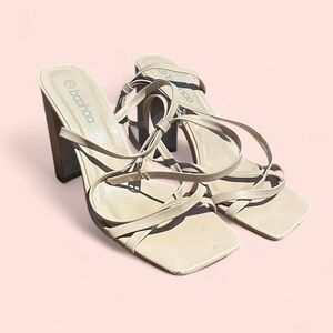 Boohoo Women's Cream Strappy Heels
